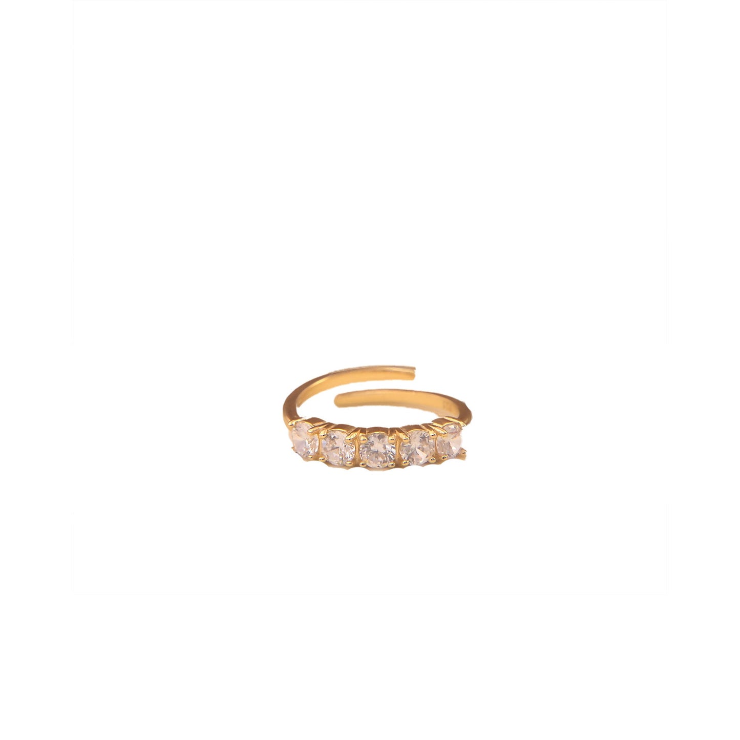 Adjustable Gold - Plated Ring - Spark Blossom Jewelry