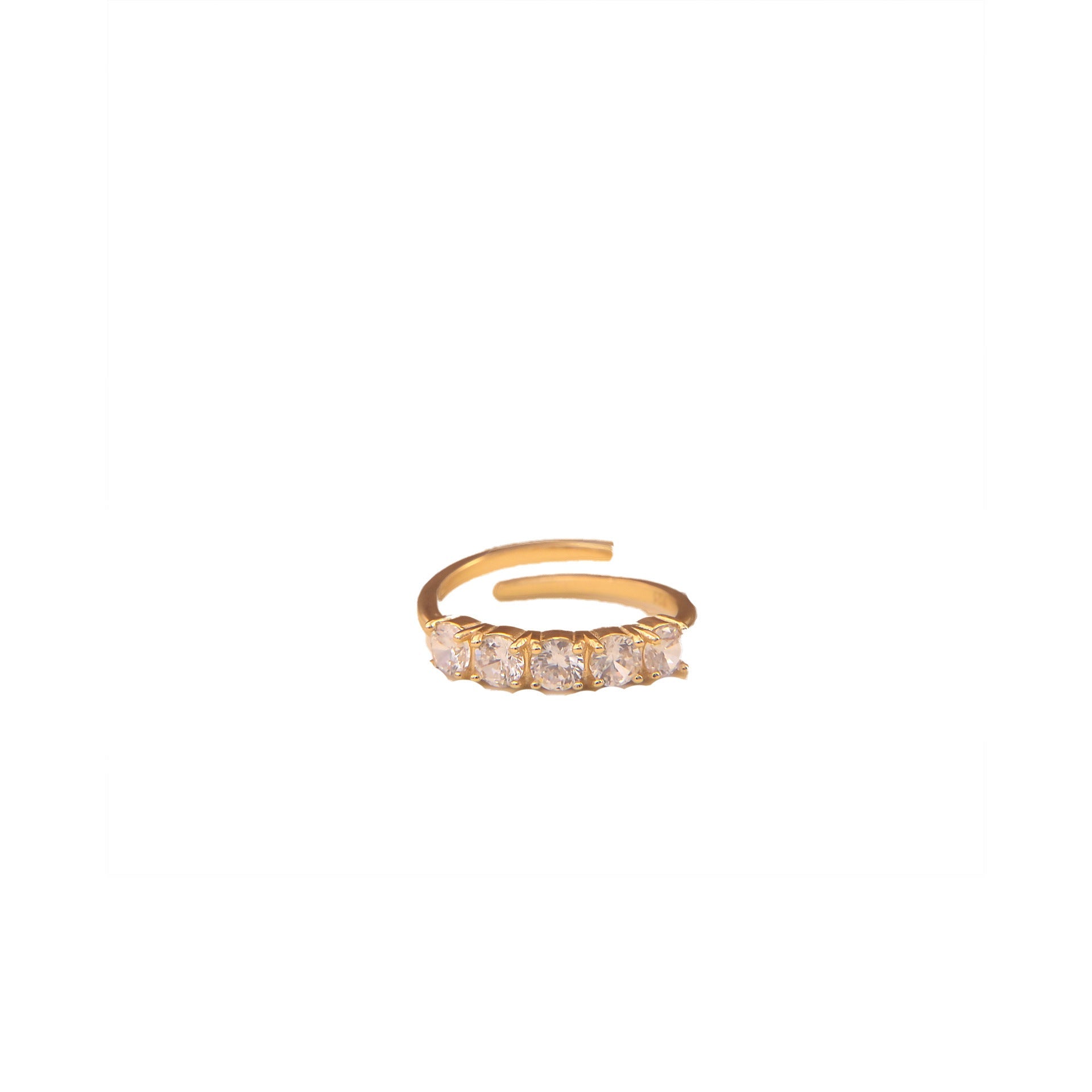 Adjustable Gold - Plated Ring - Spark Blossom Jewelry