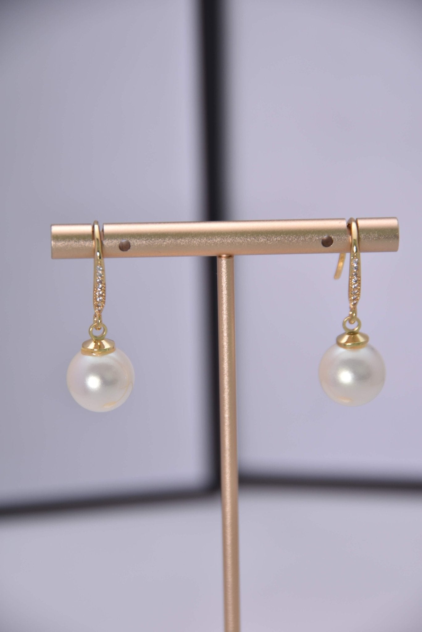 Elegant Faux Pearl and Gemstone Drop Earrings - Spark Blossom Jewelry