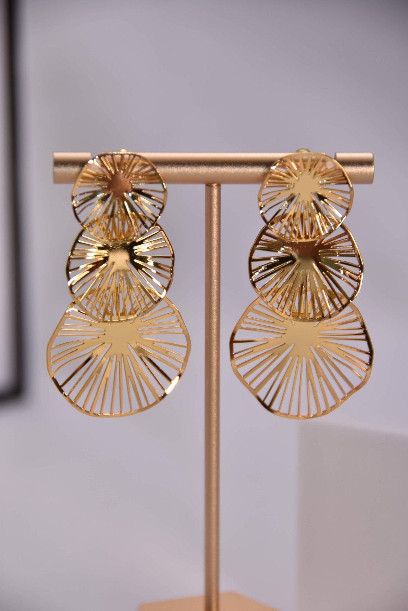 Elegant Gold - Plated Copper Earrings - Spark Blossom Jewelry