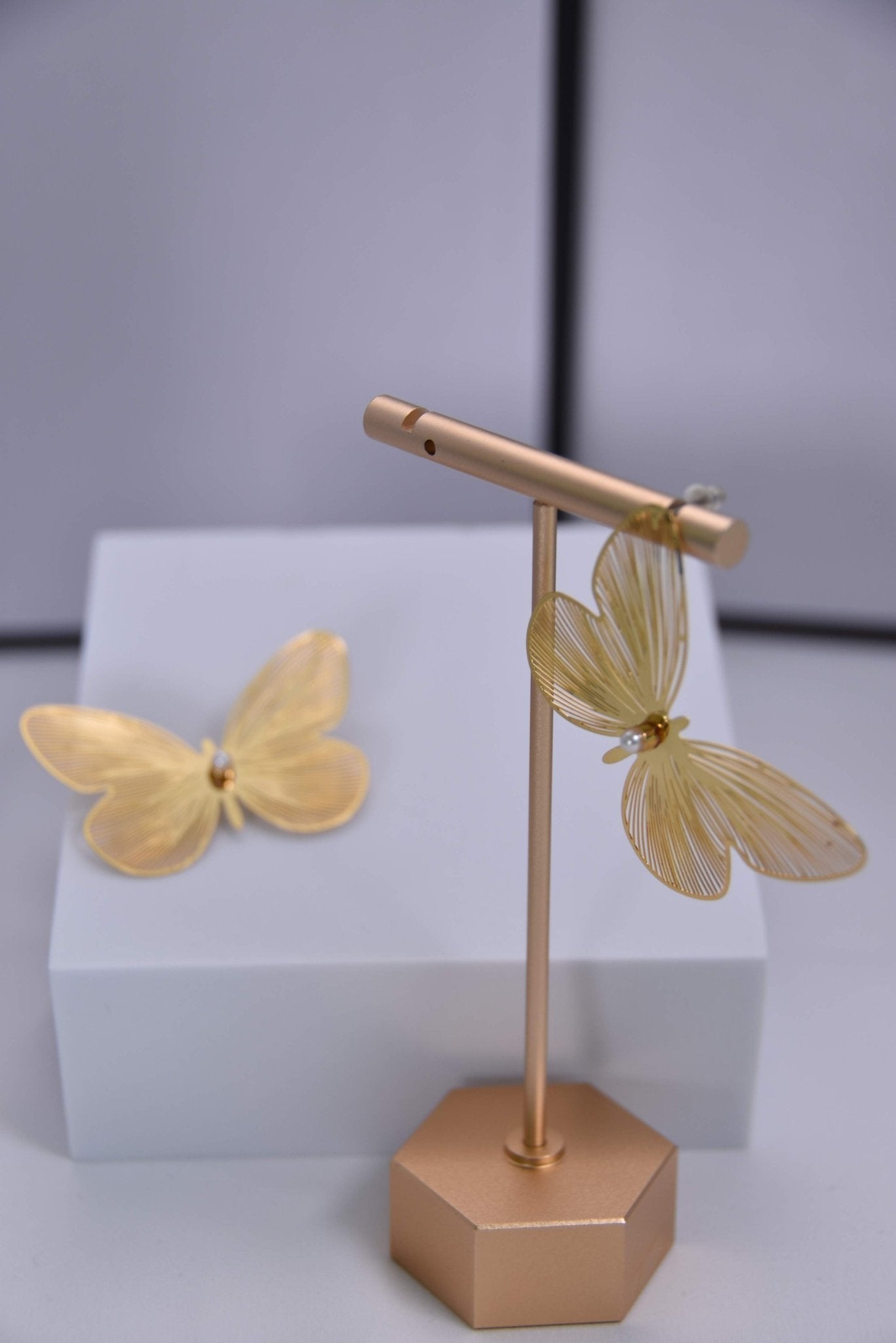 Exquisite Gold - Plated Butterfly Earrings - Spark Blossom Jewelry