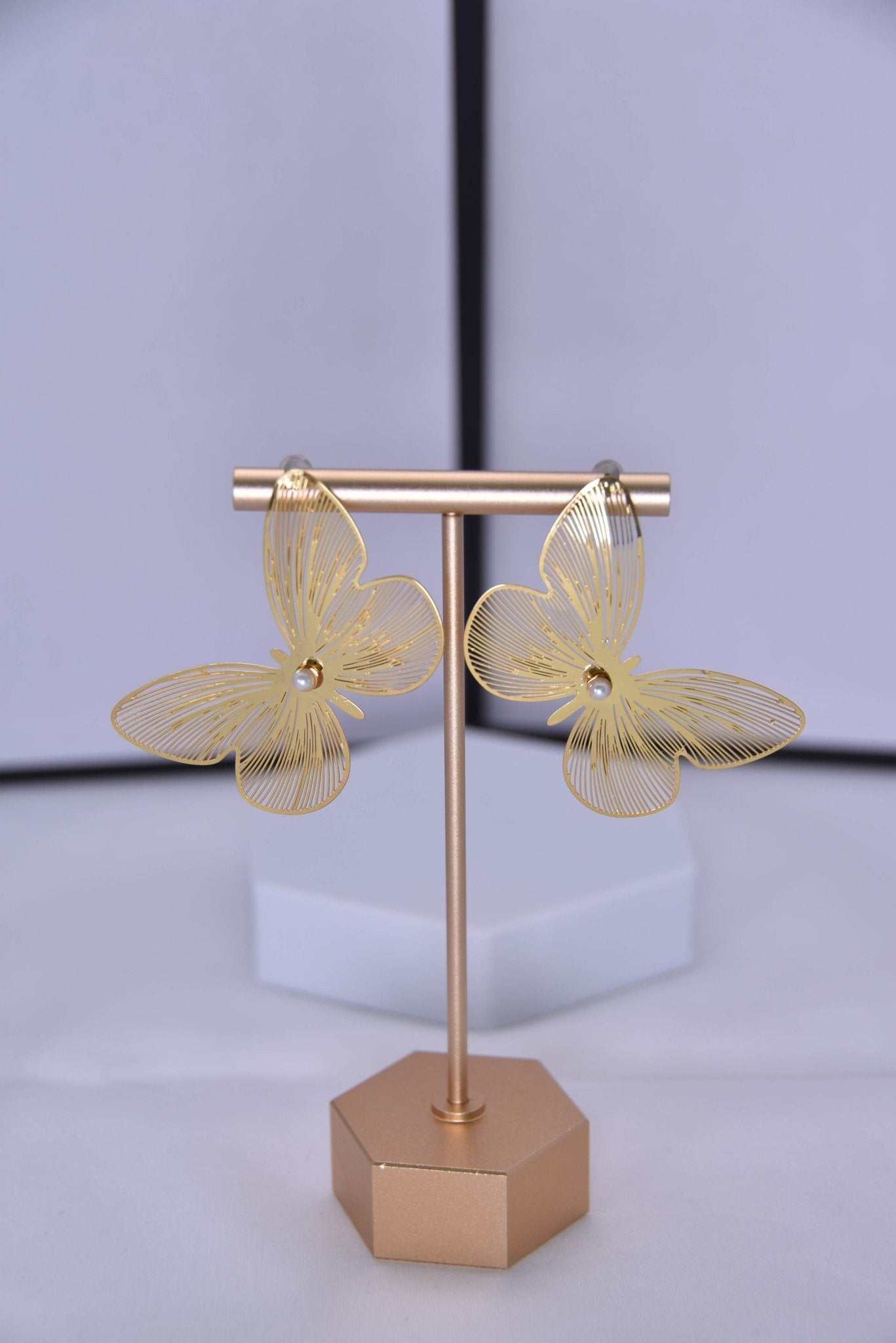 Exquisite Gold - Plated Butterfly Earrings - Spark Blossom Jewelry