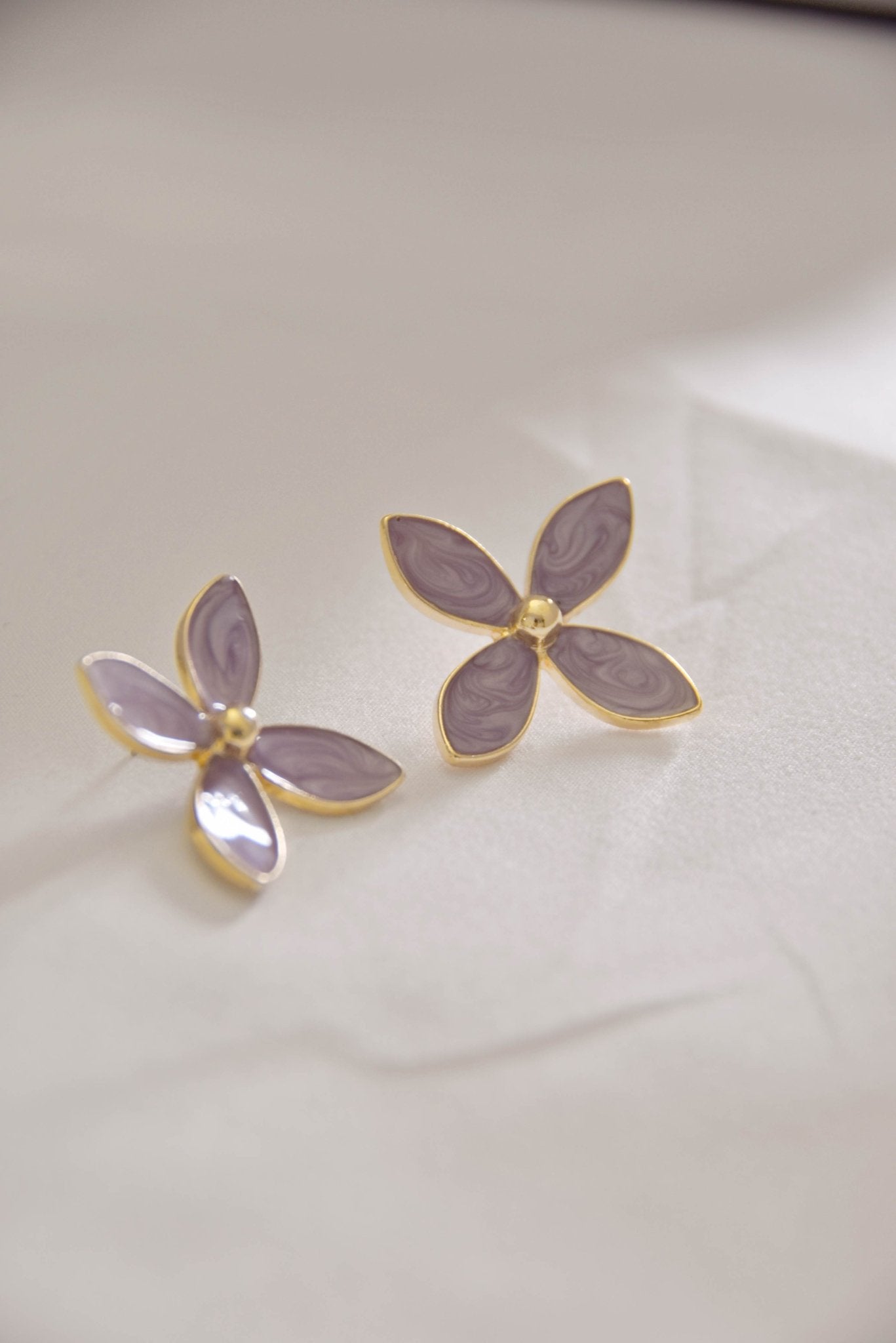 Floral Gold - Plated Alloy Earrings - Spark Blossom Jewelry