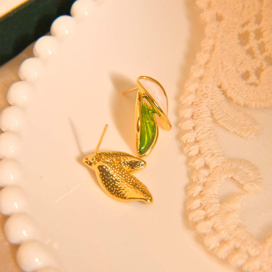 Leaf Petal Earrings - Spark Blossom Jewelry