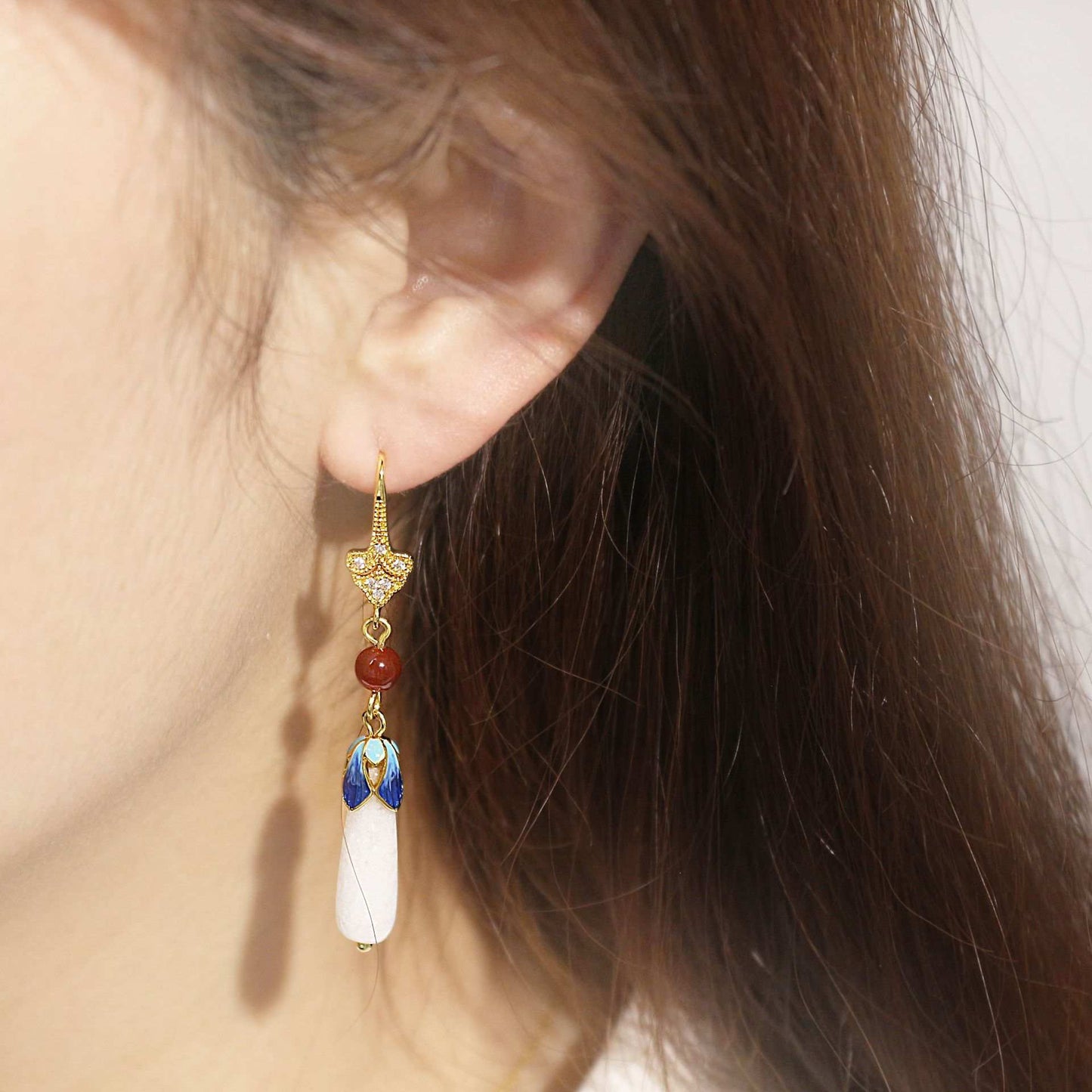 New Chinese Style Elegant Long Drop Earrings - Spark Blossom Jewelry