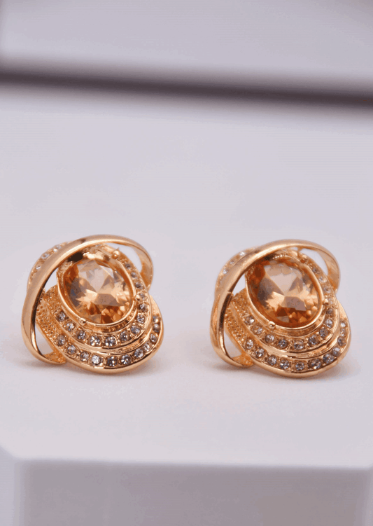 Super sparkling zircon stud earrings - Spark Blossom Jewelry